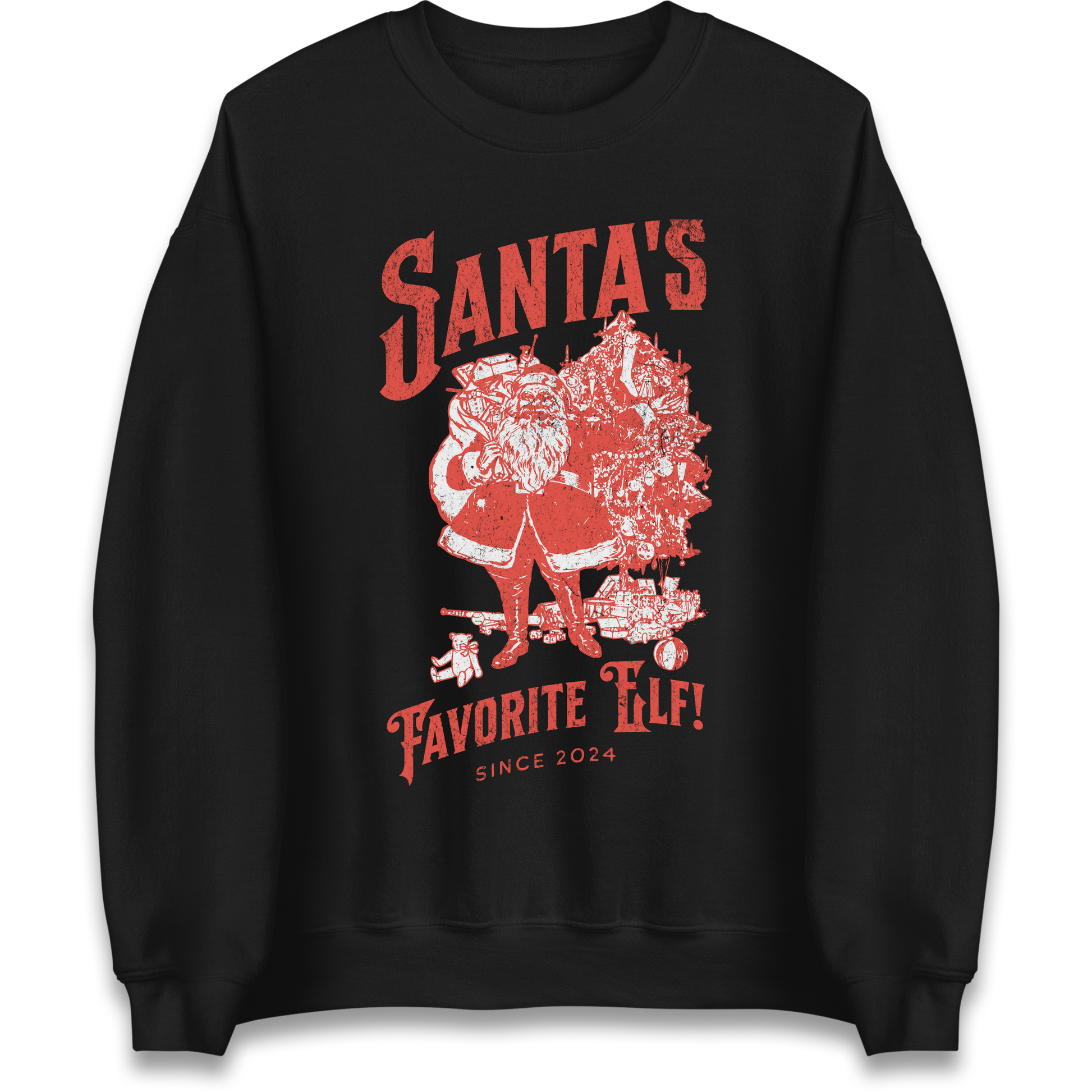 Santas Favourite Elf Christmas Sweatshirt