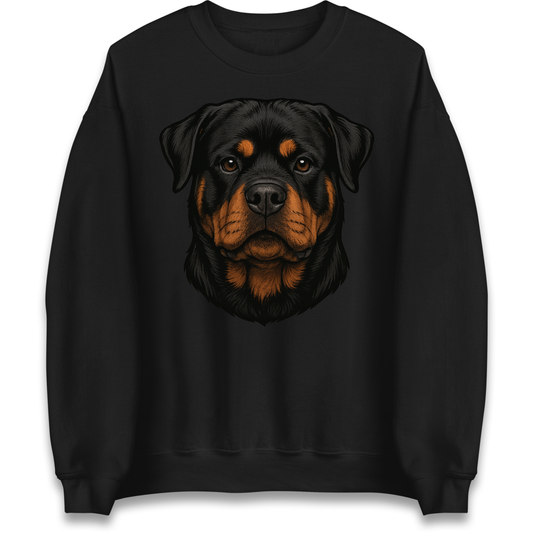Rottweiler Face Sweatshirt