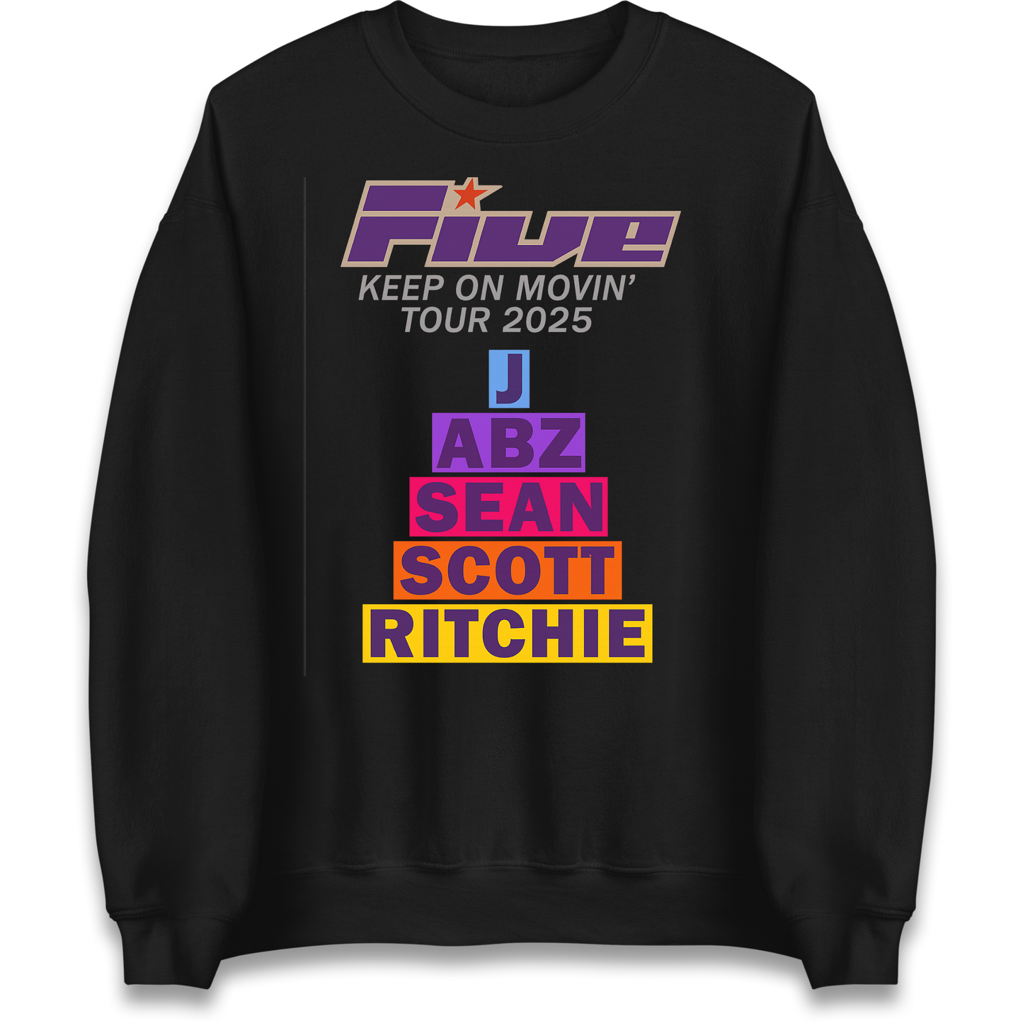 Five Keep On Movin' Tour 2025 Sweatshirt