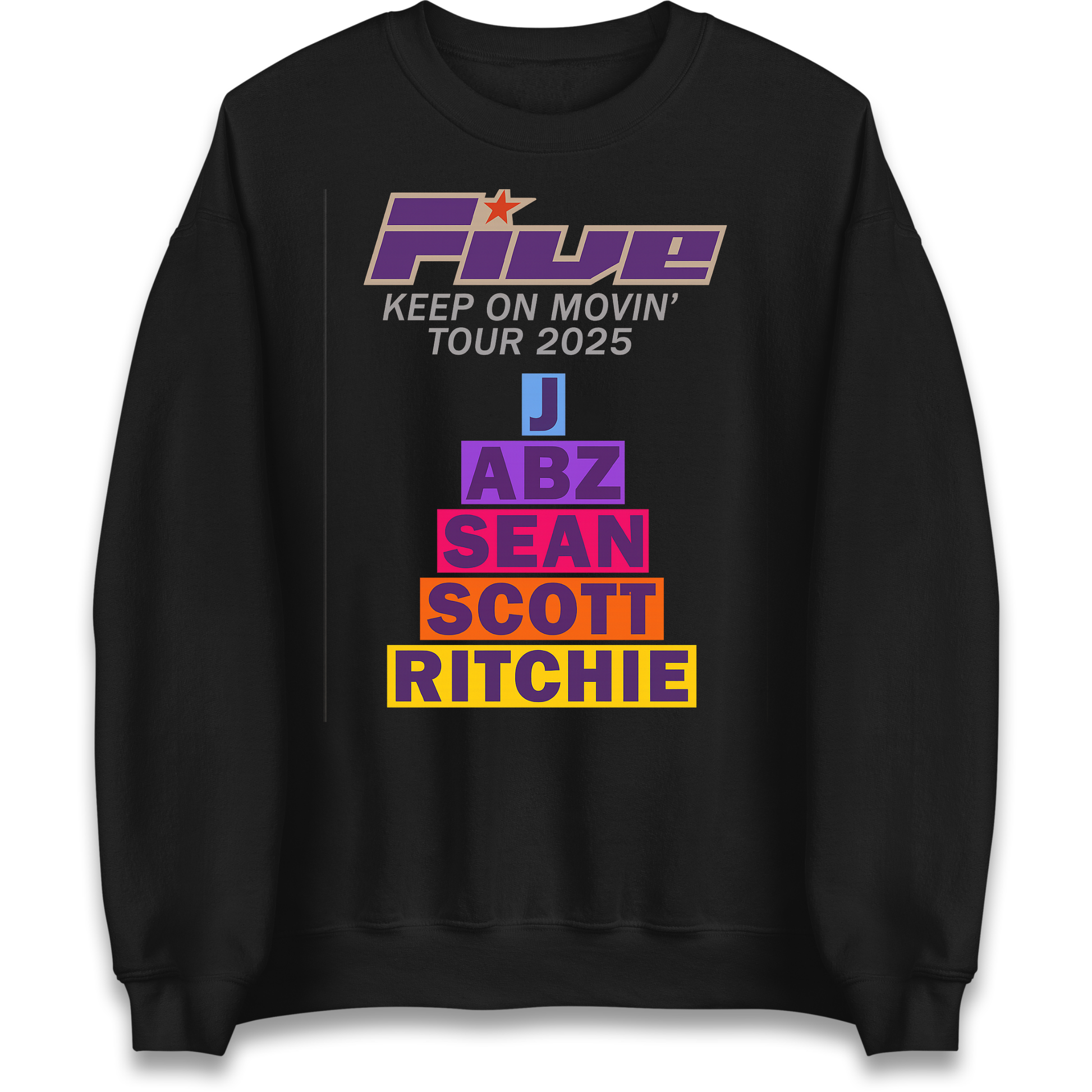 Five Keep On Movin' Tour 2025 Sweatshirt