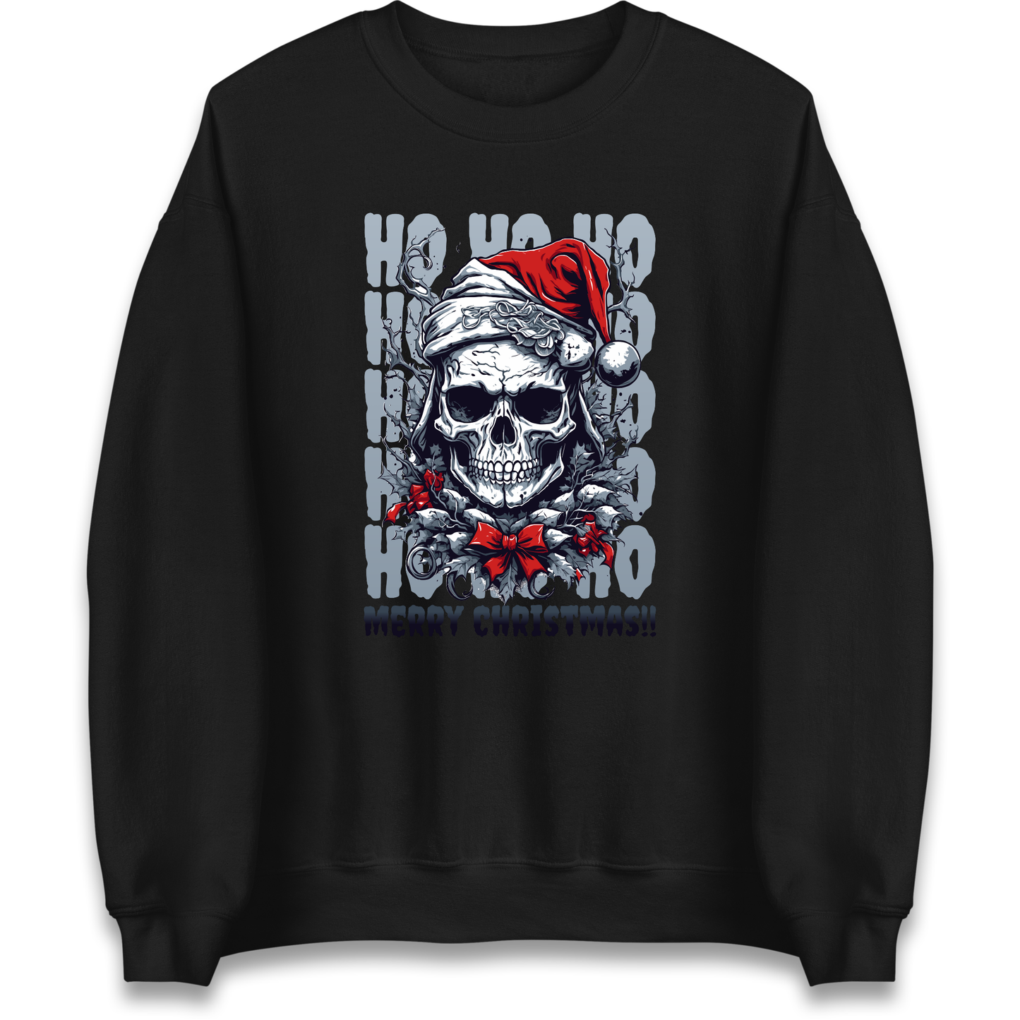 HO HO HO Santa Skelington Christmas Sweatshirt