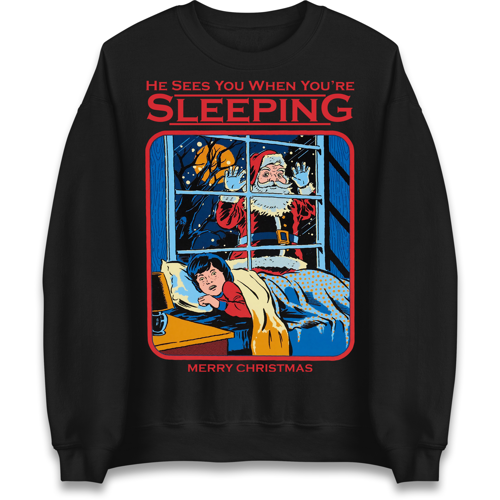 Creepy Santa Claus Christmas Sweatshirt
