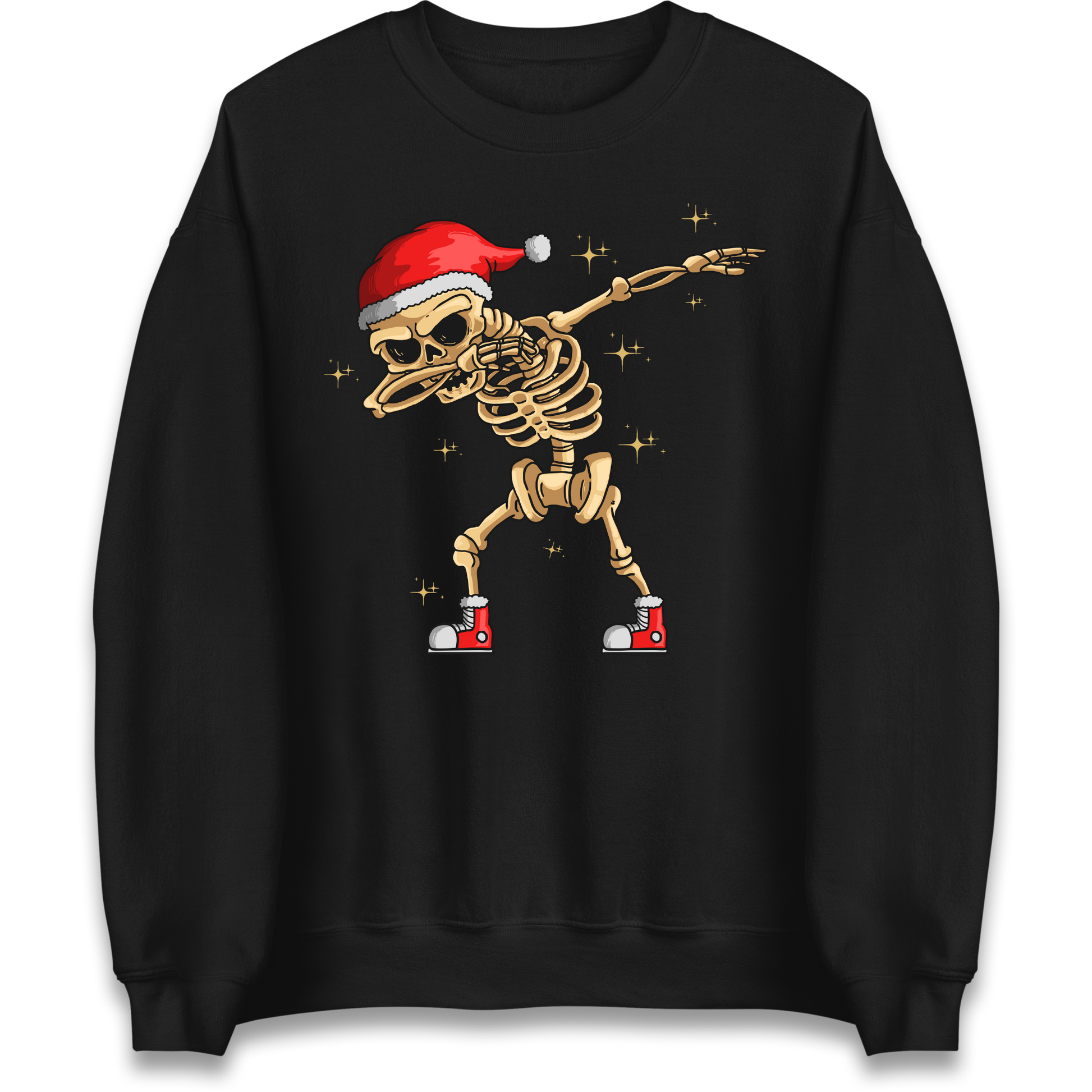 Santa Skellington Dabbing Christmas Sweatshirt