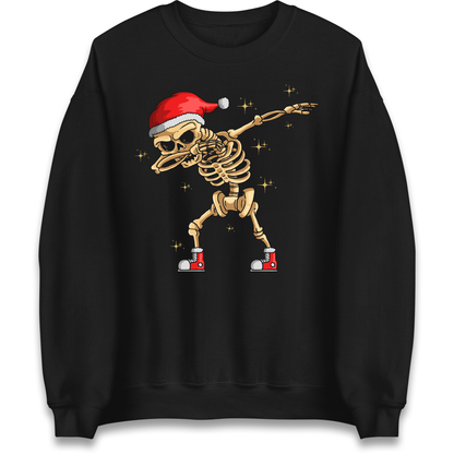 Santa Skellington Dabbing Christmas Sweatshirt