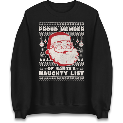 Proud Member Of Santas Naughty List Christmas Sweatshirt