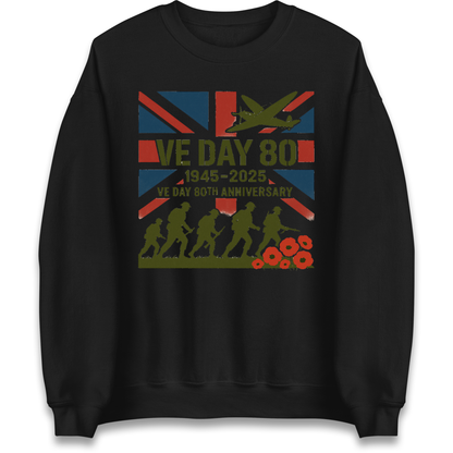 VE Day 80th Anniversary 1945 2025 Sweatshirt
