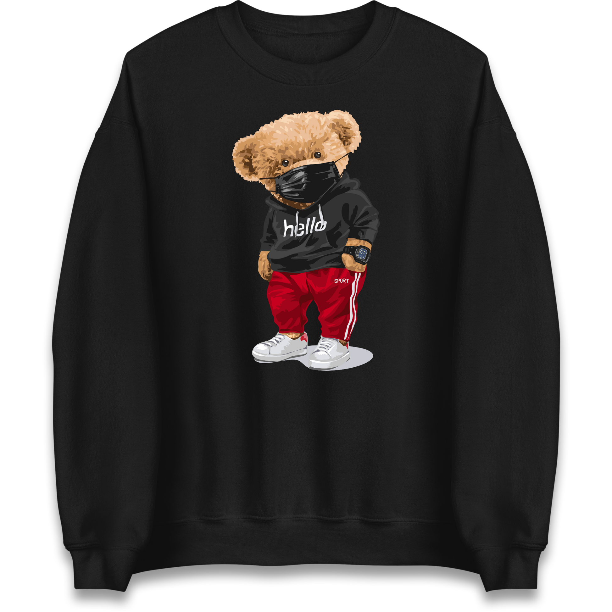 Teddy Bear Hello Streetwear Sweatshirt