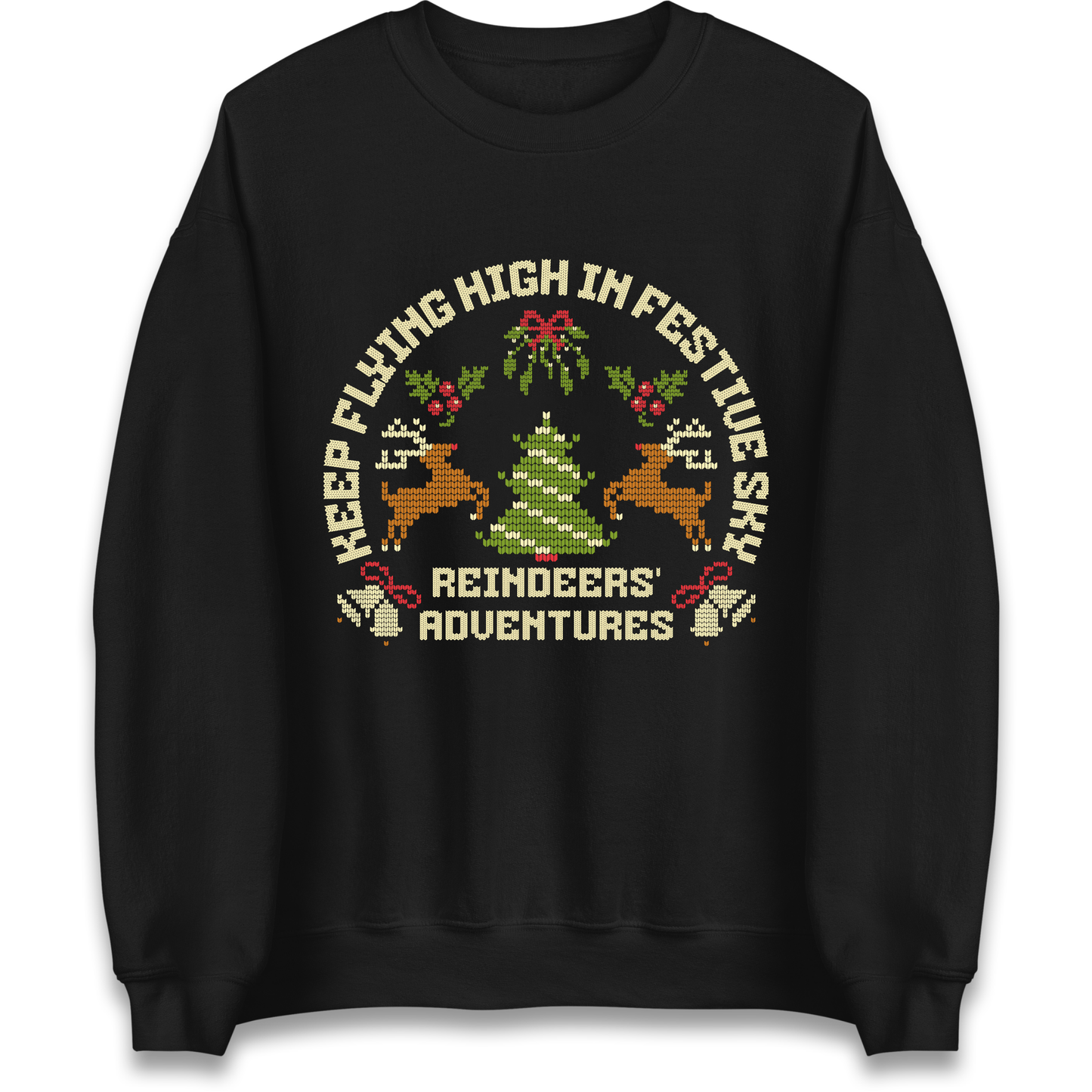 Keep Flying High In Festive Sky Christmas Sweatshirt