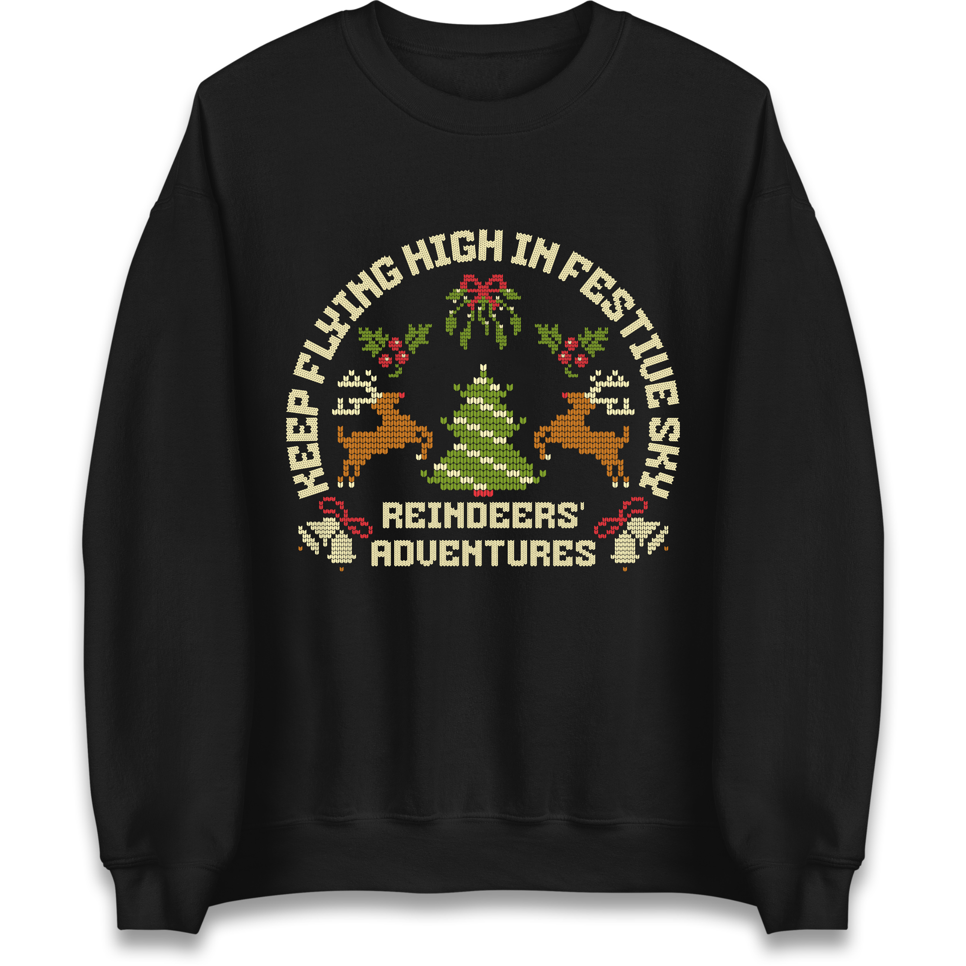 Keep Flying High In Festive Sky Christmas Sweatshirt