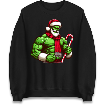The Hulk Candy Cane Santa Sweatshirt