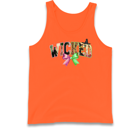Wicked pink and green Bow Tank Top