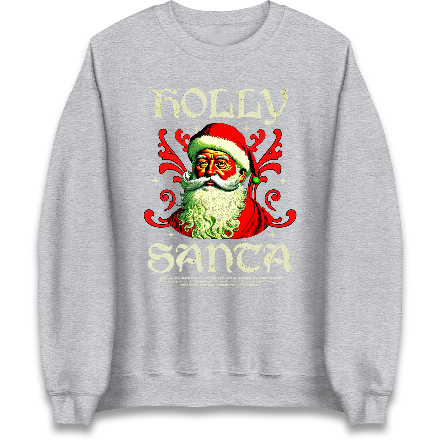 Holly Santa Christmas Sweatshirt
