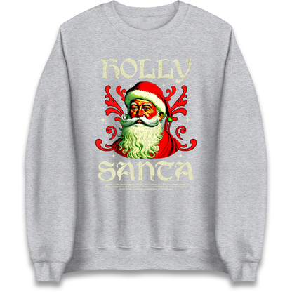 Holly Santa Christmas Sweatshirt