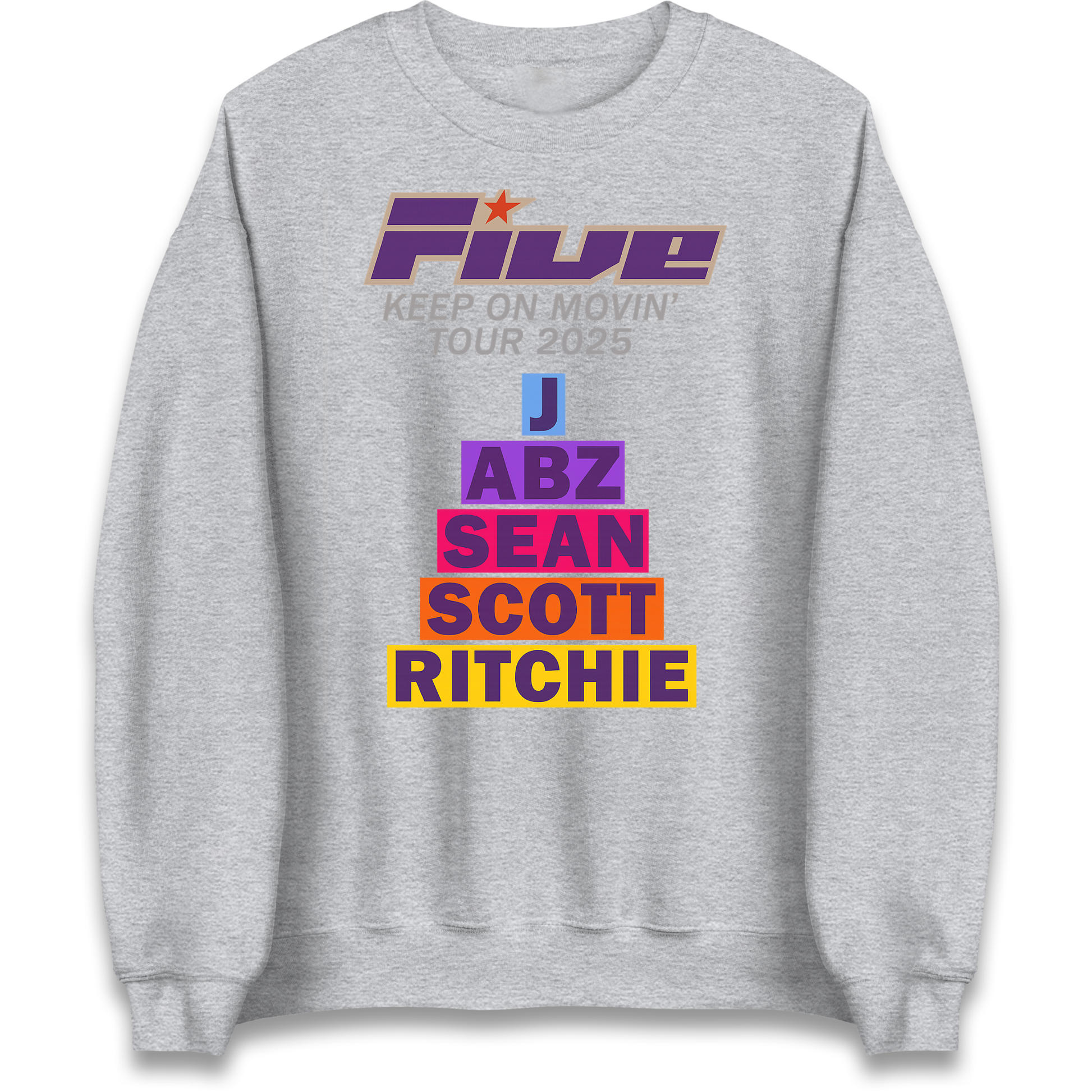 Five Keep On Movin' Tour 2025 Sweatshirt