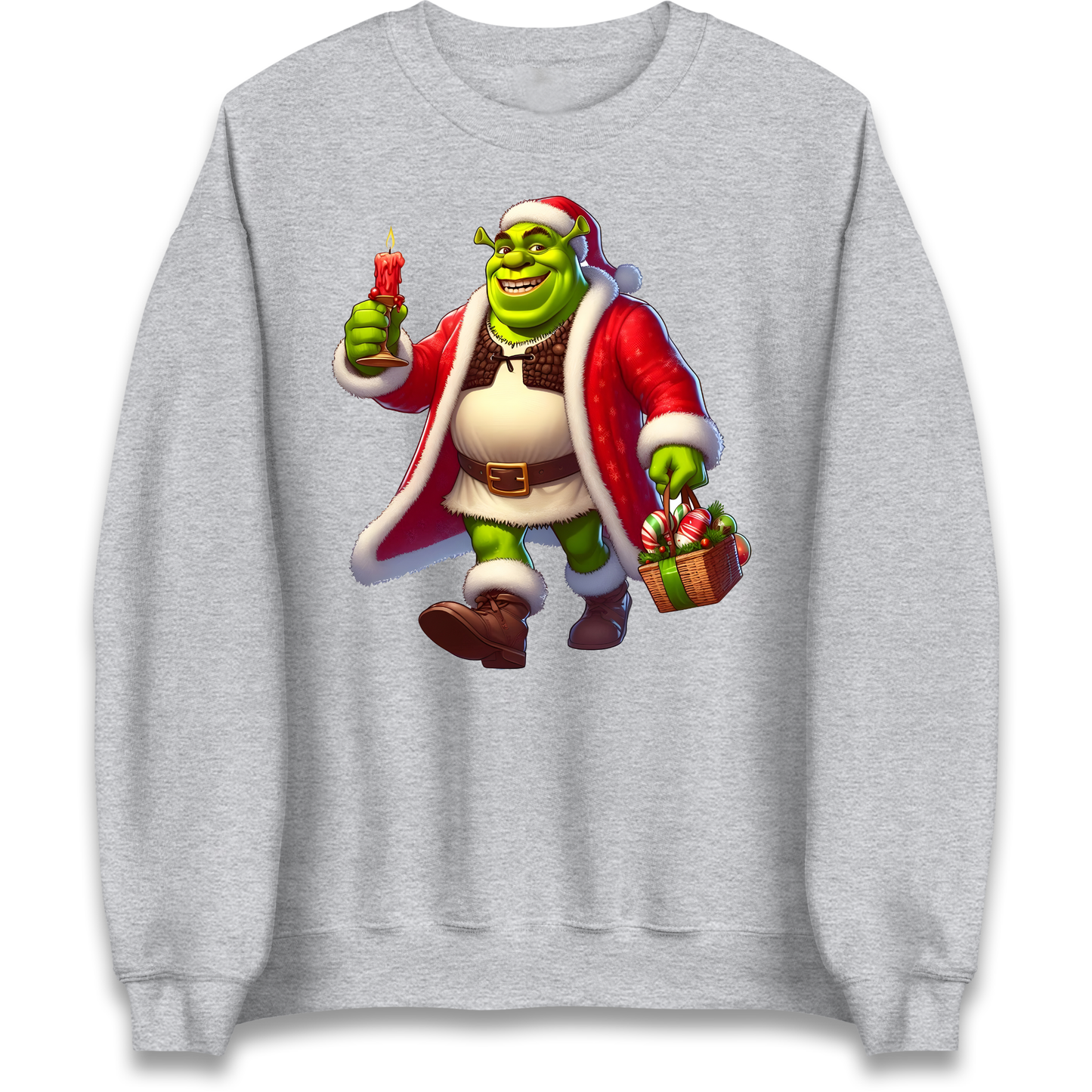 Shrek Santa Candle Sweatshirt