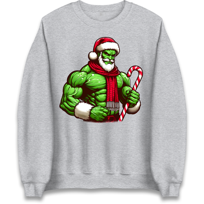 The Hulk Candy Cane Santa Sweatshirt