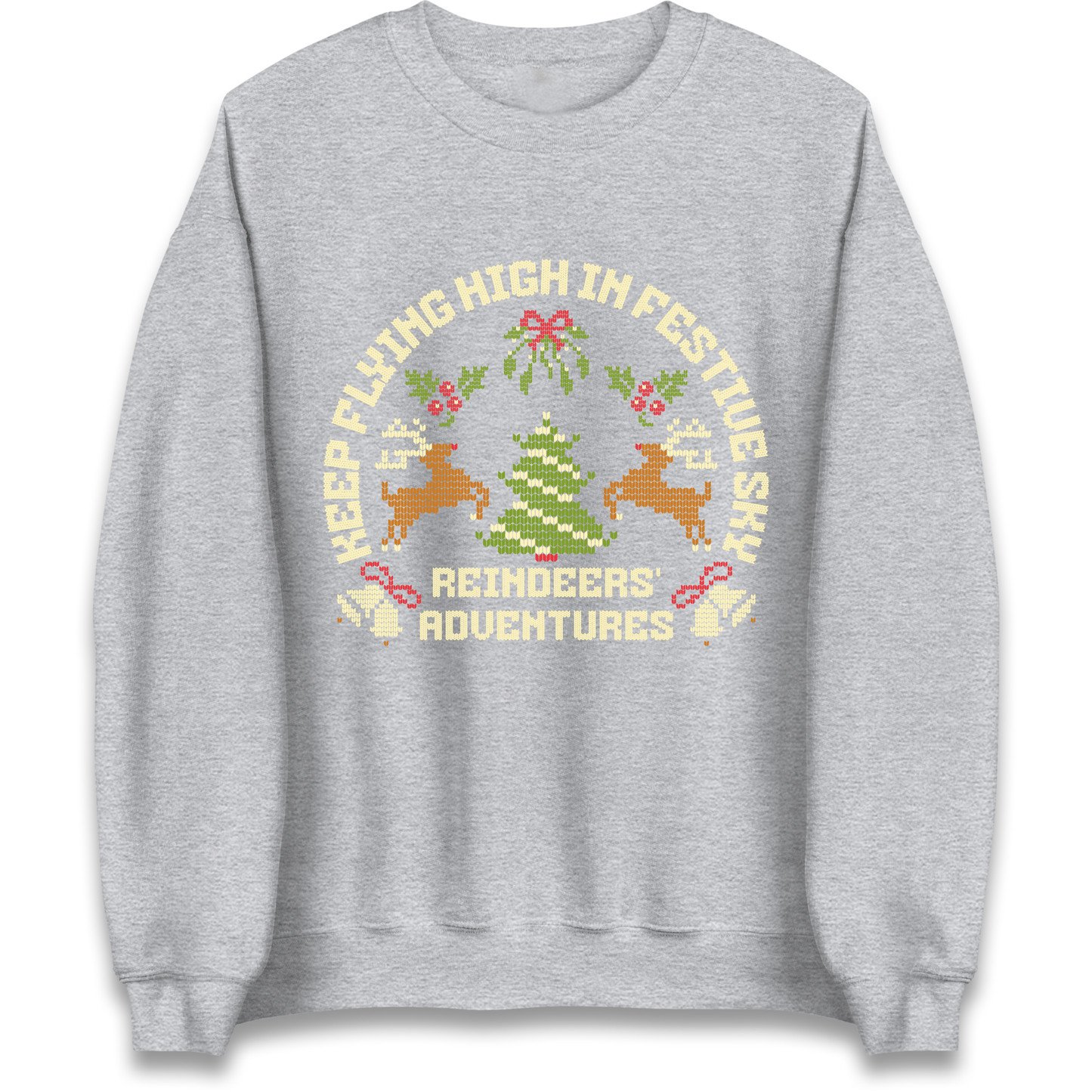 Keep Flying High In Festive Sky Christmas Sweatshirt