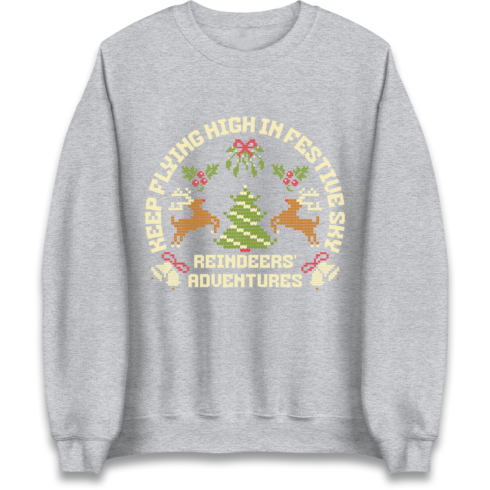 Keep Flying High In Festive Sky Christmas Sweatshirt