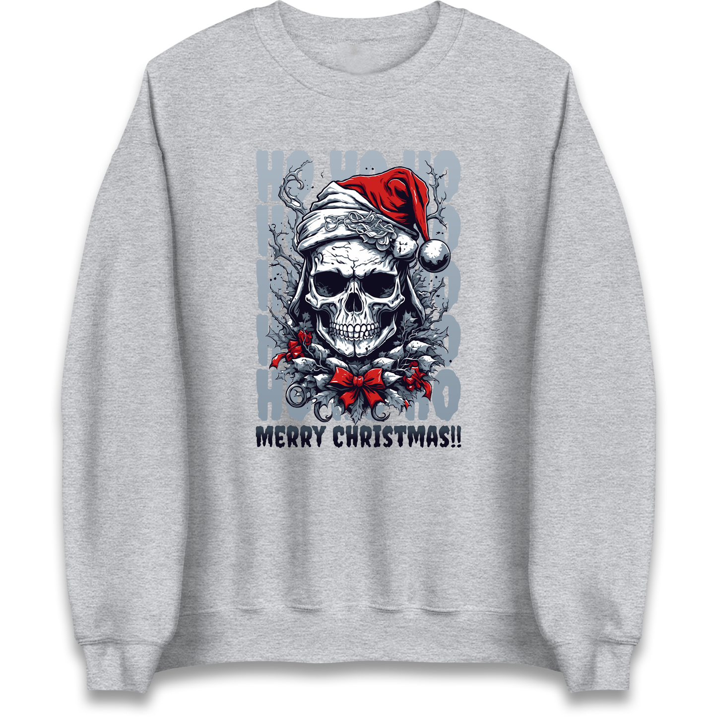 HO HO HO Santa Skelington Christmas Sweatshirt
