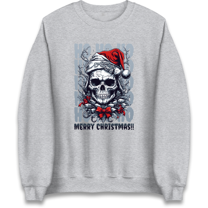 HO HO HO Santa Skelington Christmas Sweatshirt