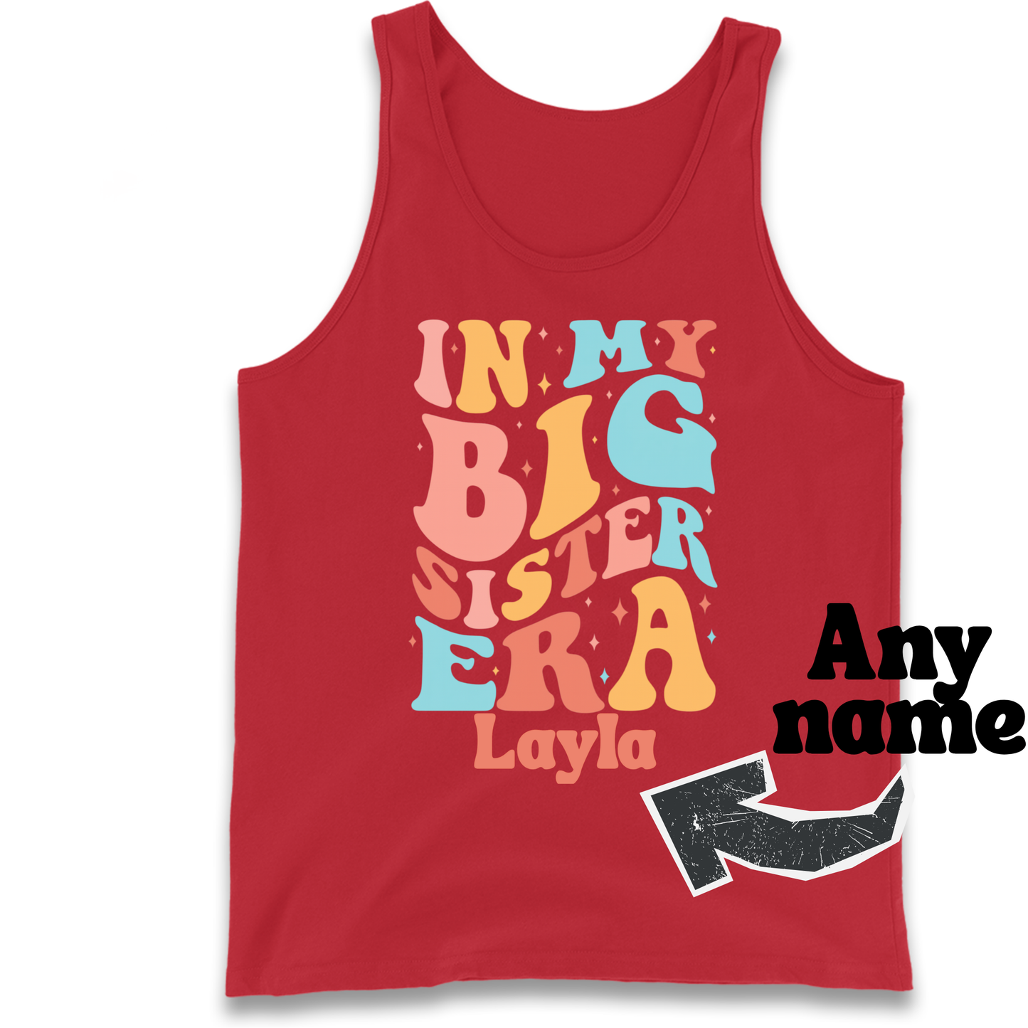 In my big sister Era personalized Tank Top