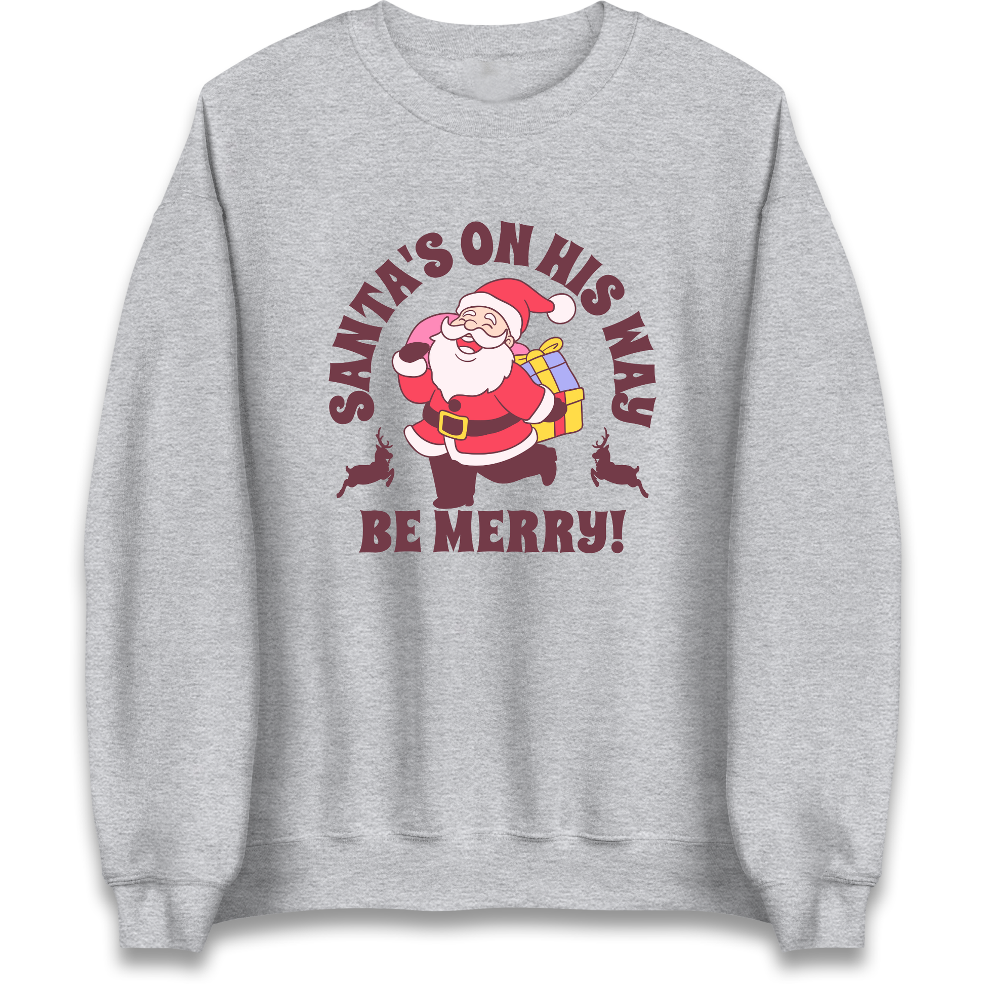 Santa's On His Way Christmas Sweatshirt