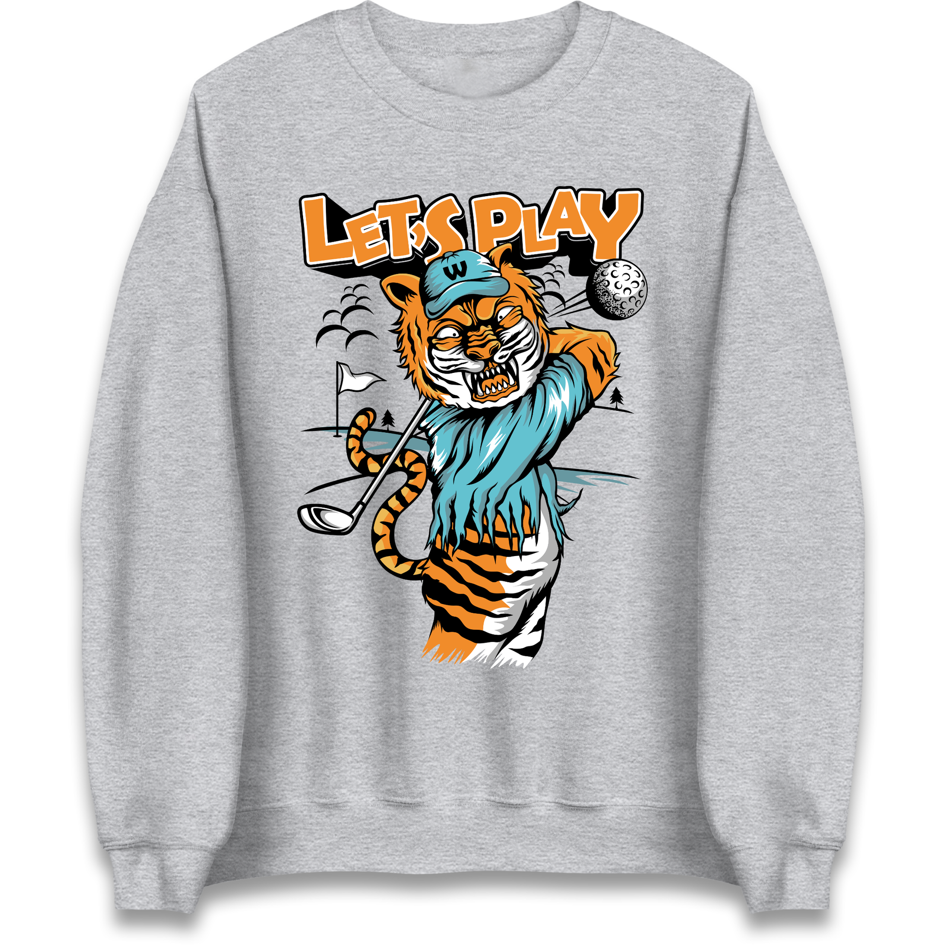 Lets Play Golf Tiger Sweatshirt