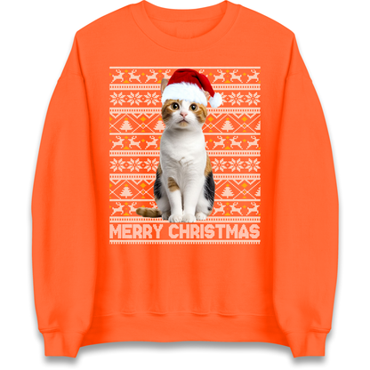 Merry Christmas Cat Sweatshirt
