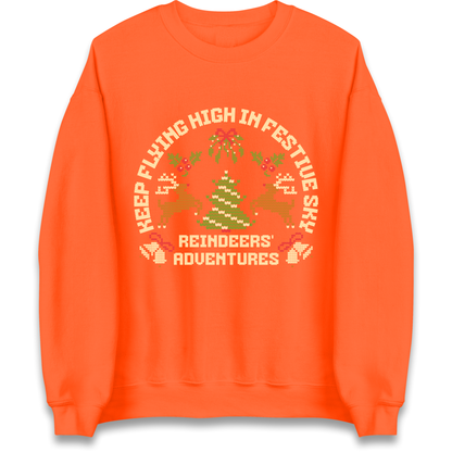 Keep Flying High In Festive Sky Christmas Sweatshirt