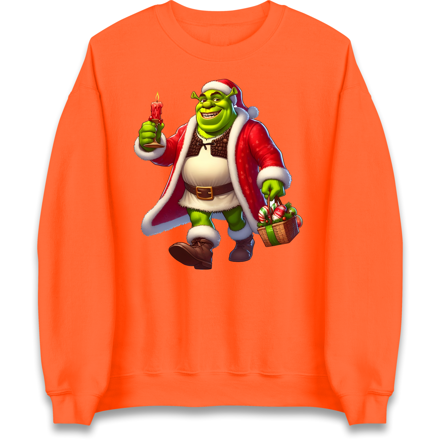 Shrek Santa Candle Sweatshirt