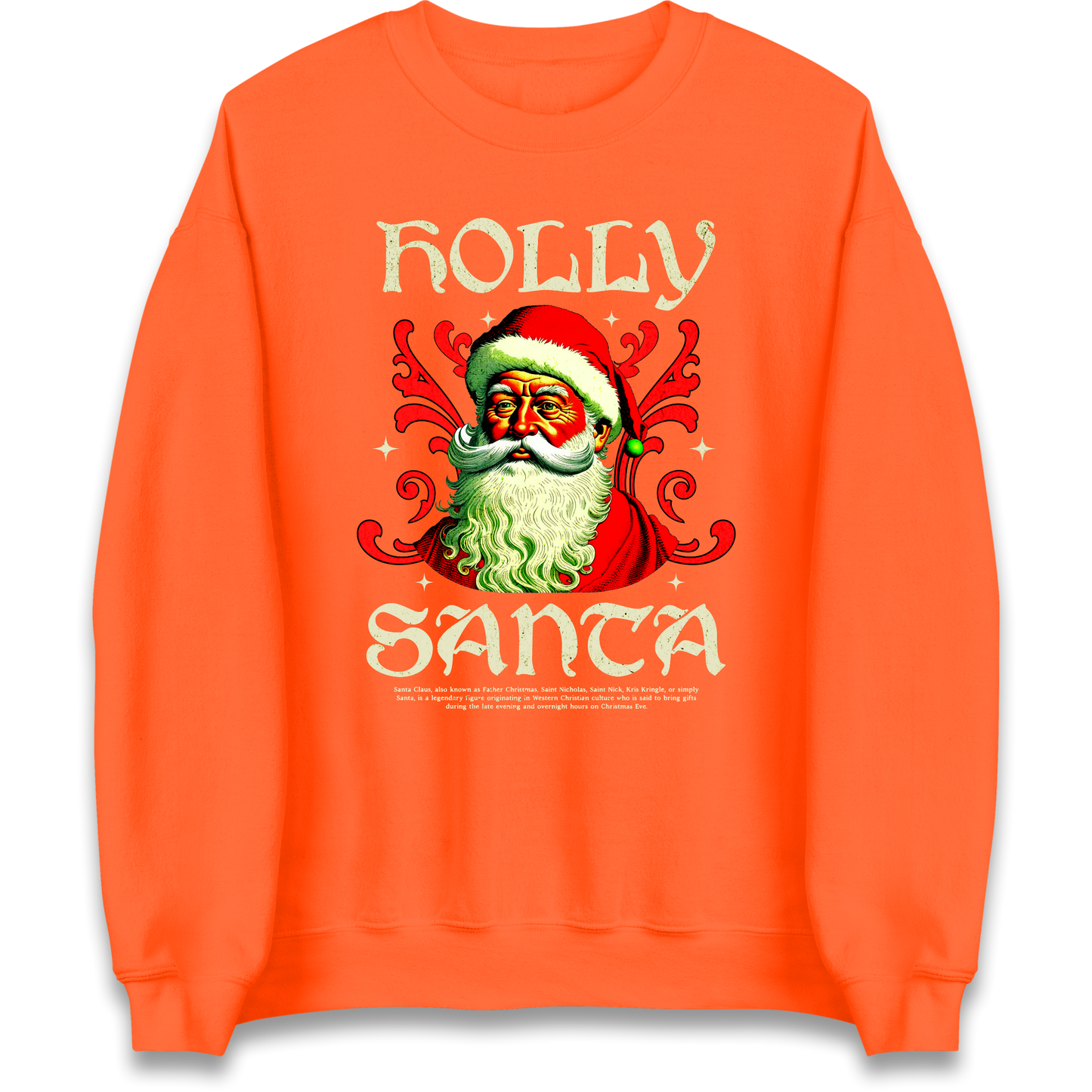 Holly Santa Christmas Sweatshirt