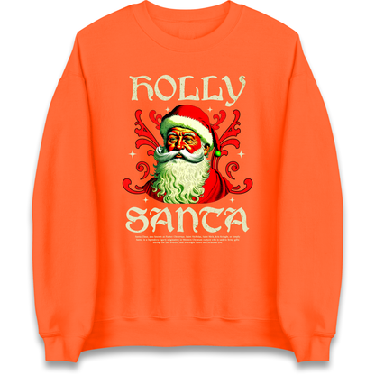 Holly Santa Christmas Sweatshirt