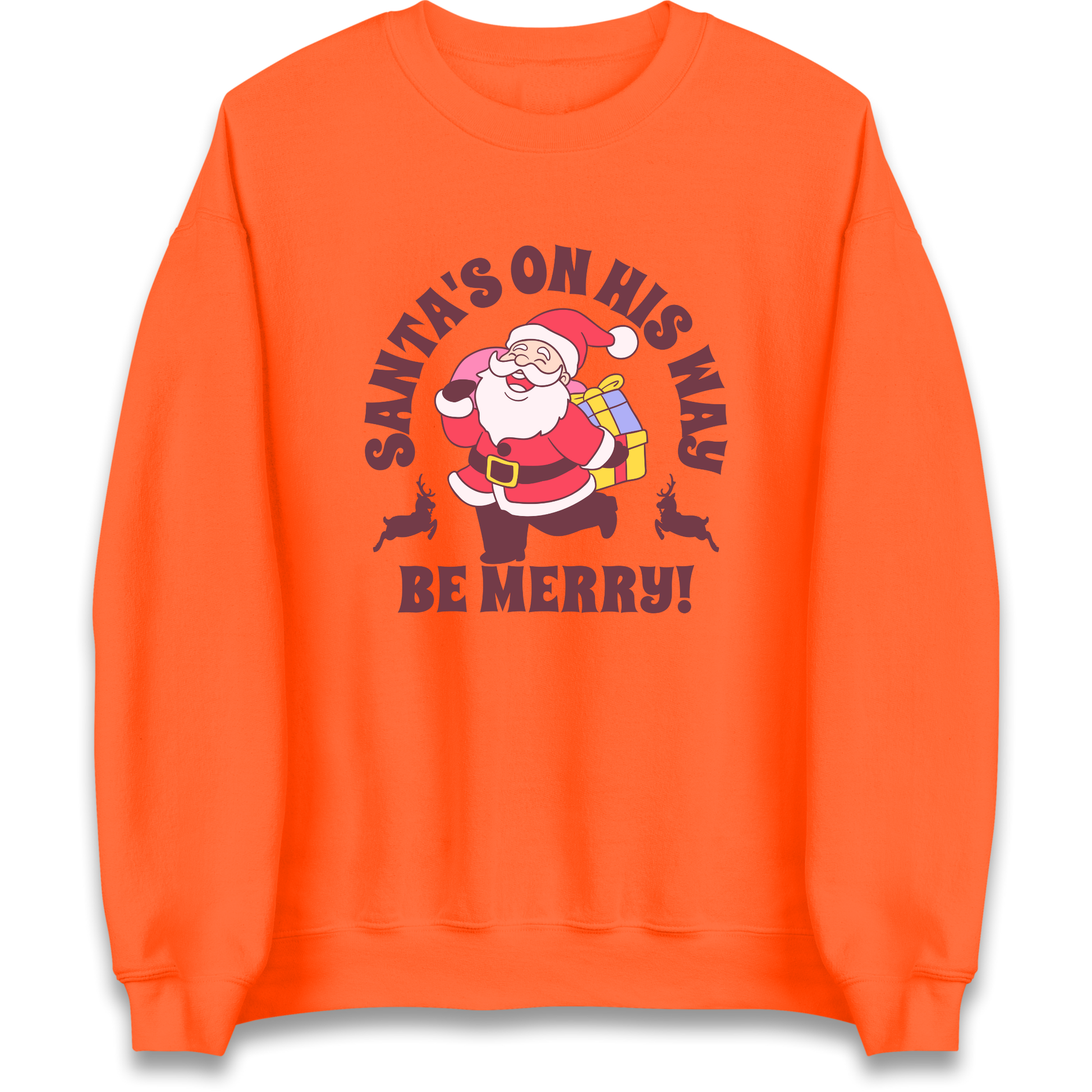 Santa's On His Way Christmas Sweatshirt