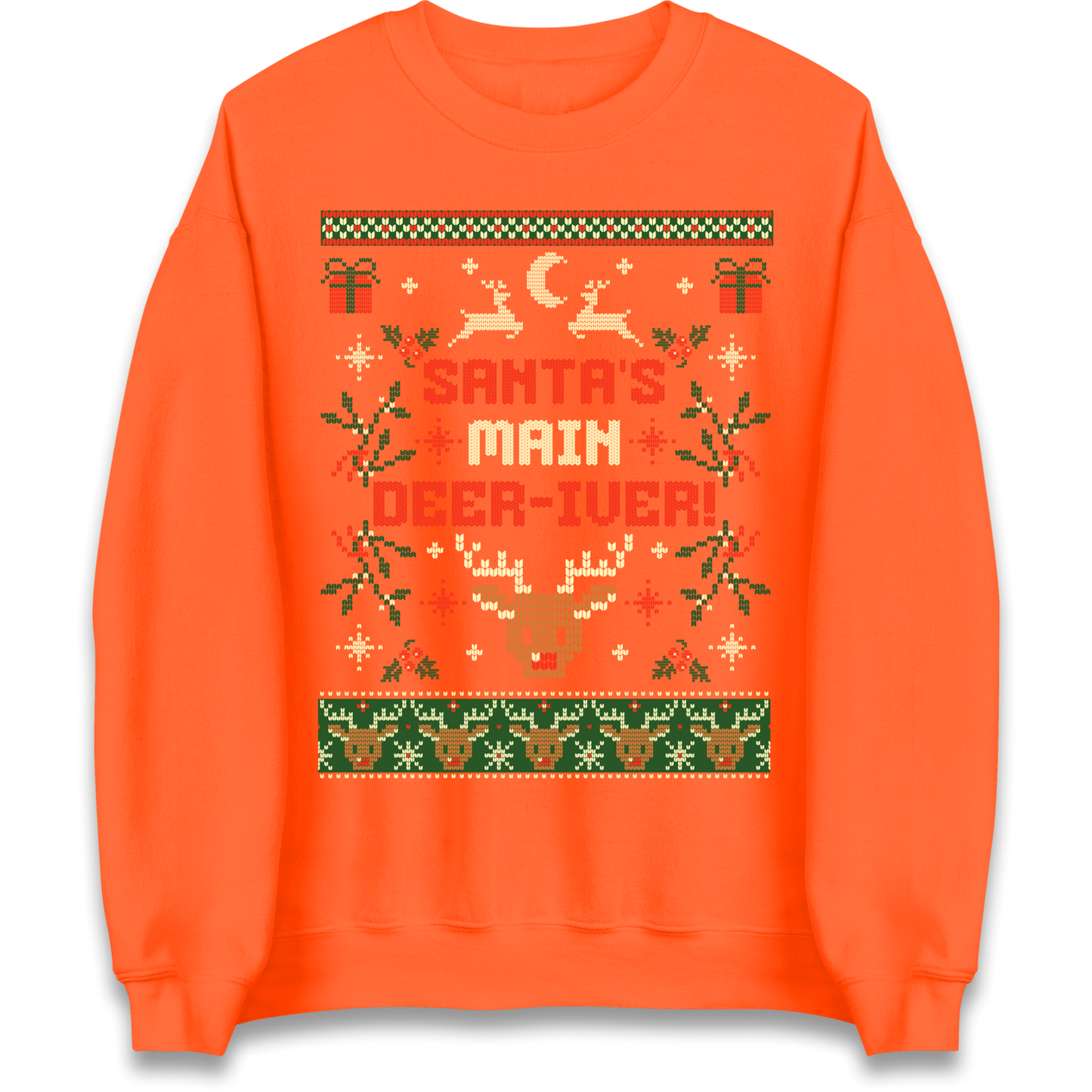 Santas Main Deer iver Christmas Sweatshirt