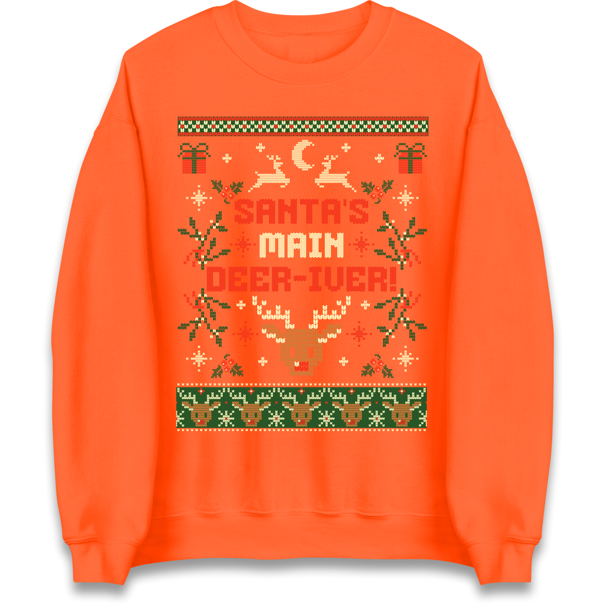 Santas Main Deer iver Christmas Sweatshirt