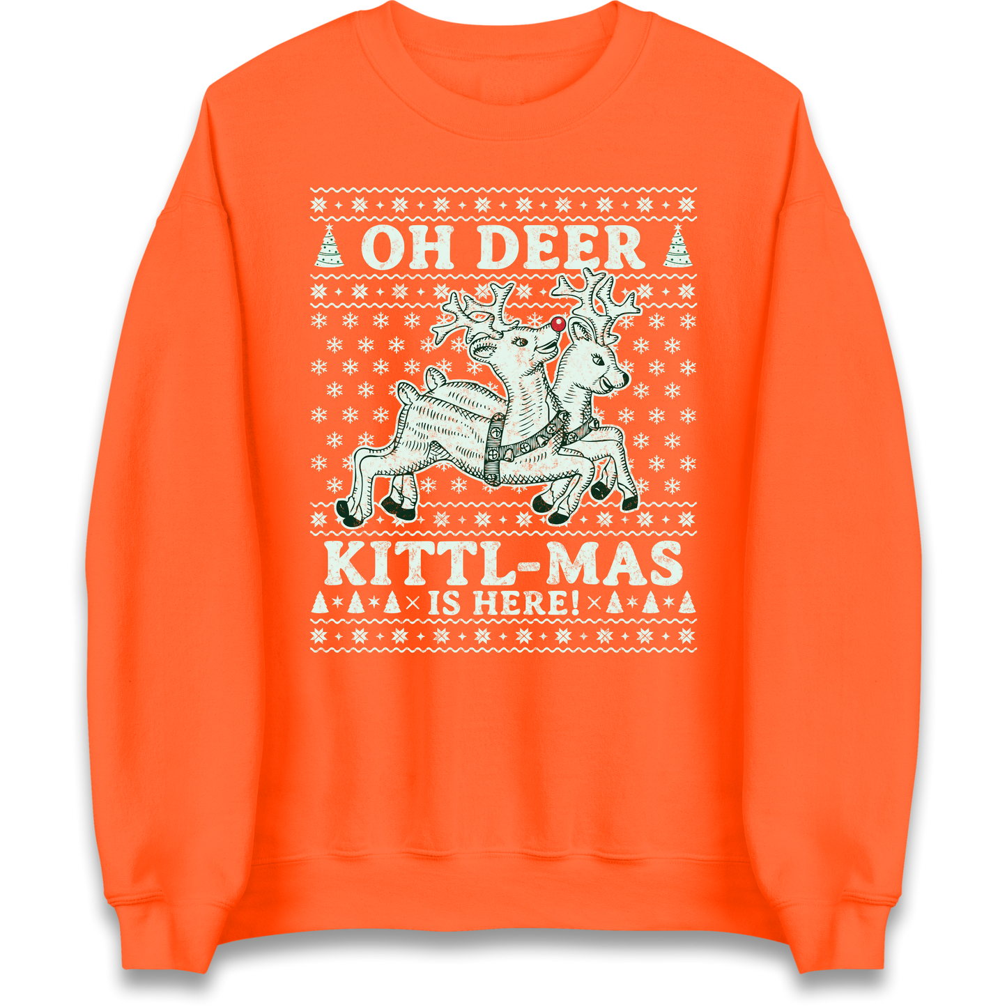 Oh Deer Kittl Mas Is Here Christmas Sweatshirt