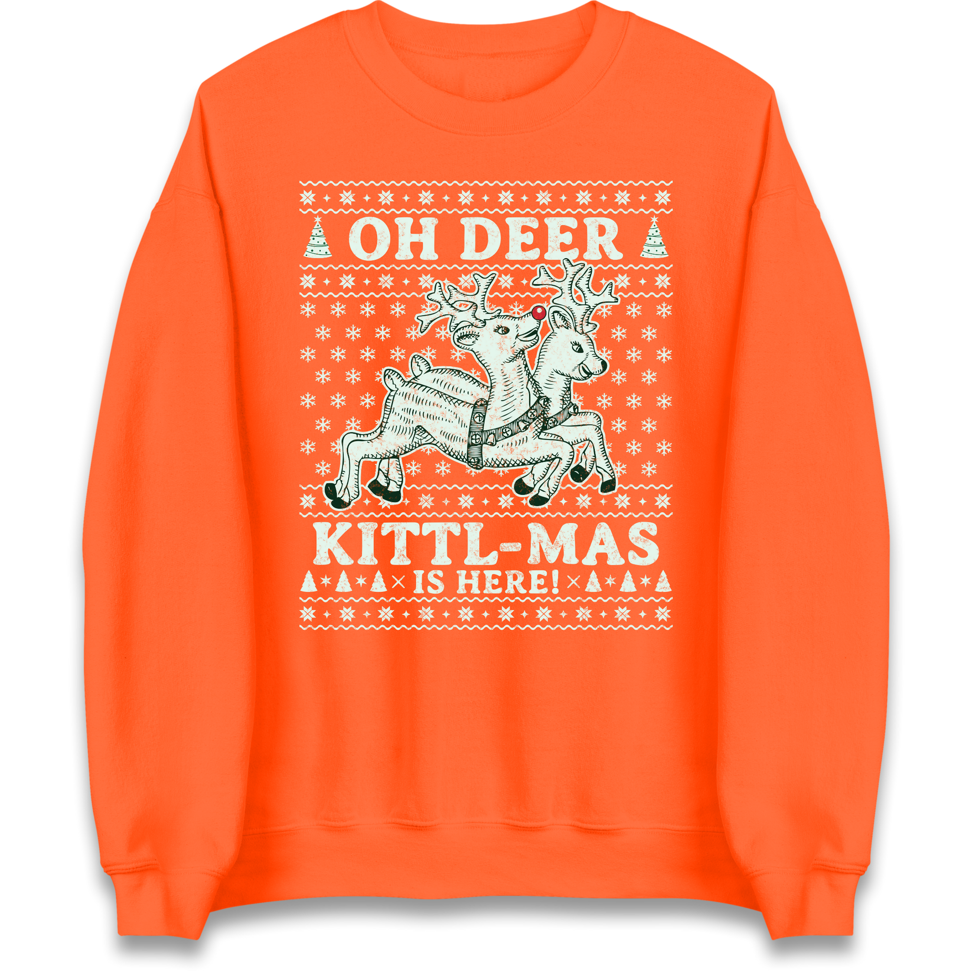 Oh Deer Kittl Mas Is Here Christmas Sweatshirt