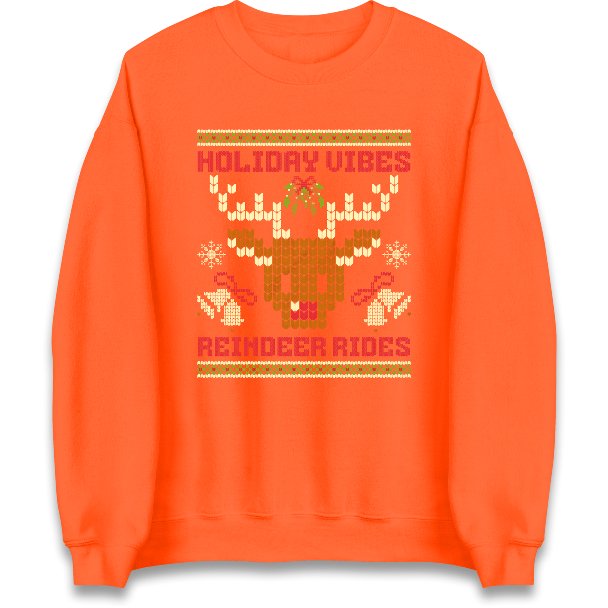 Holiday Vibes Reindeer Rides Christmas Sweatshirt