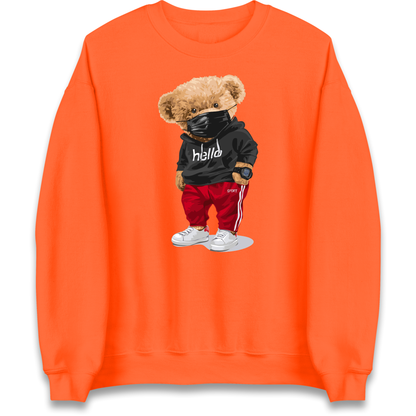 Teddy Bear Hello Streetwear Sweatshirt
