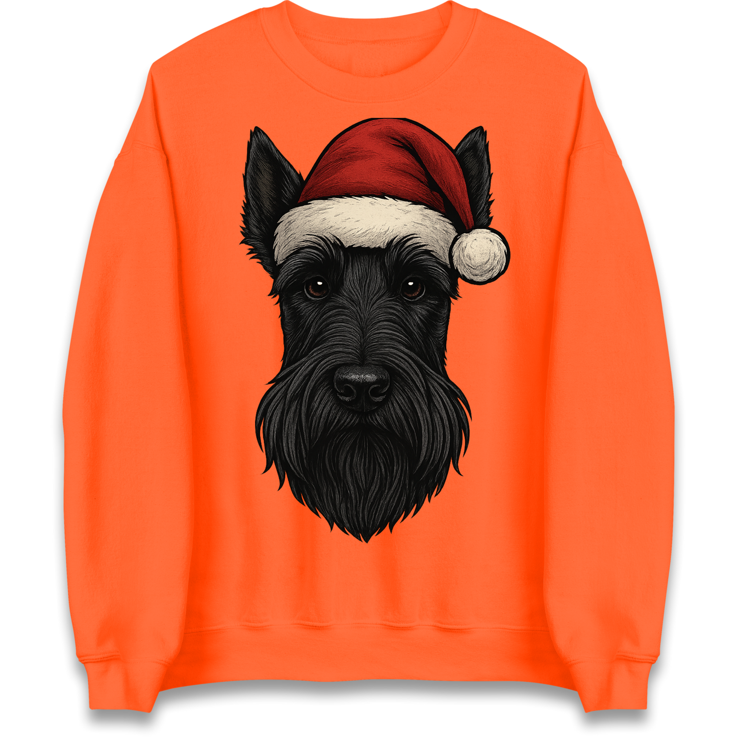 Scottish Terrier Face Christmas Sweatshirt