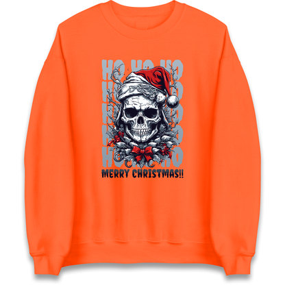 HO HO HO Santa Skelington Christmas Sweatshirt