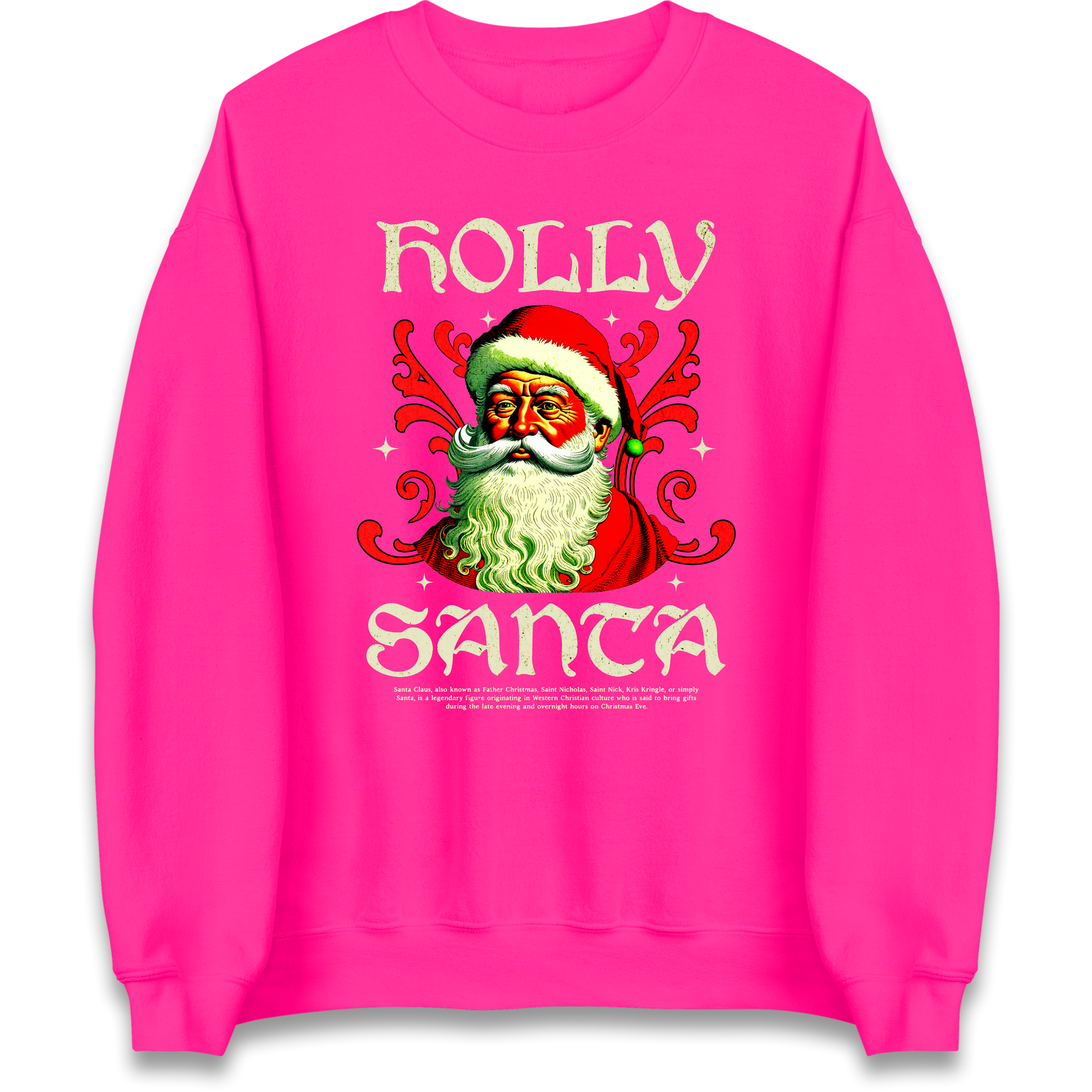 Holly Santa Christmas Sweatshirt