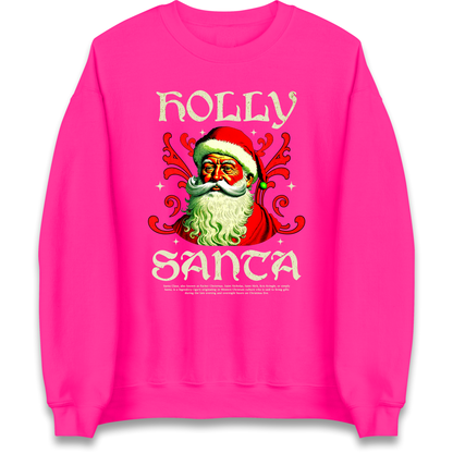 Holly Santa Christmas Sweatshirt