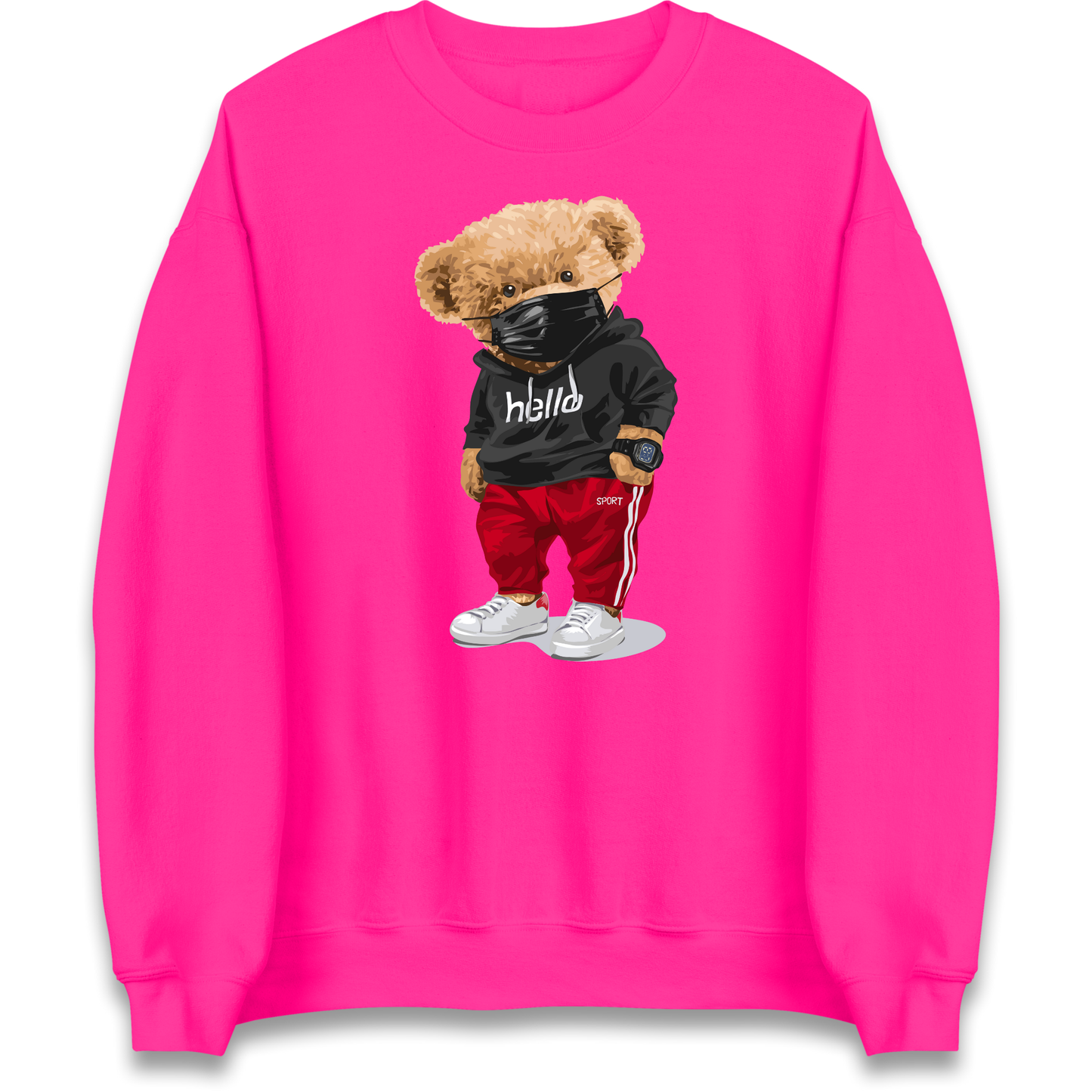 Teddy Bear Hello Streetwear Sweatshirt