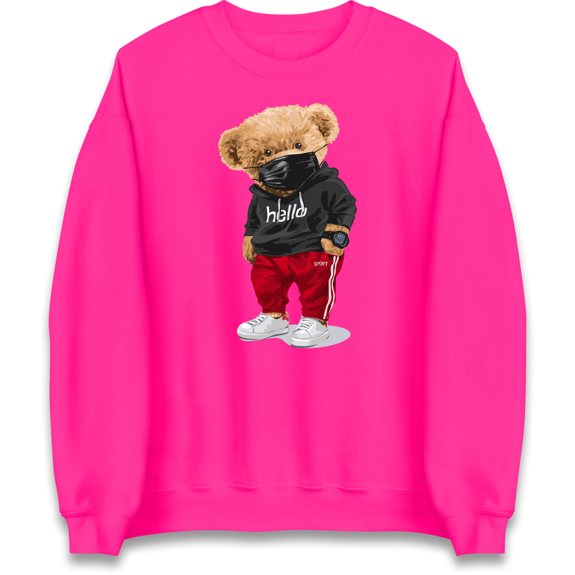 Teddy Bear Hello Streetwear Sweatshirt