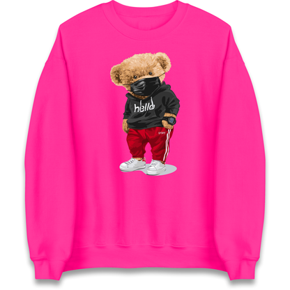 Teddy Bear Hello Streetwear Sweatshirt