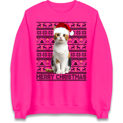 Merry Christmas Cat Sweatshirt