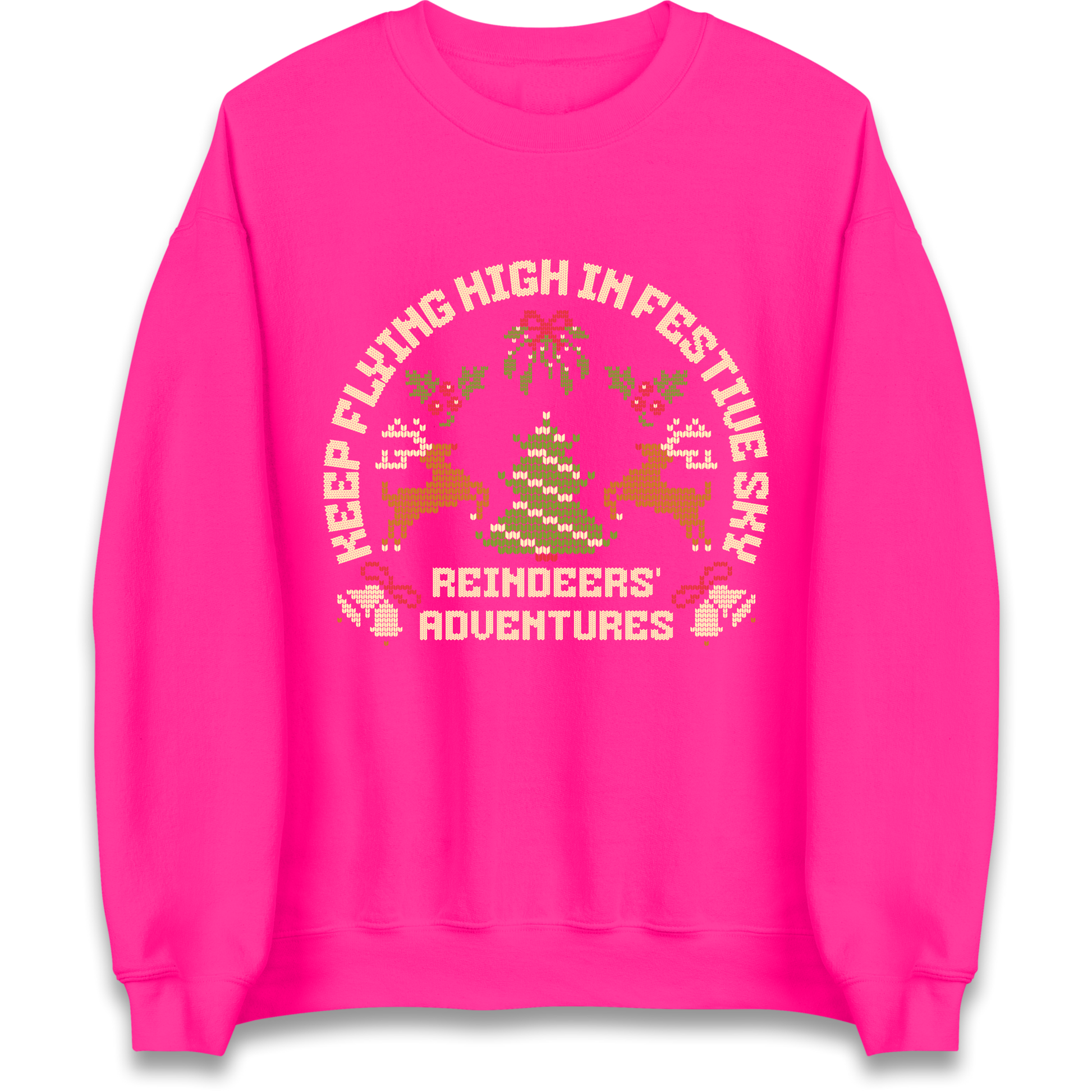 Keep Flying High In Festive Sky Christmas Sweatshirt