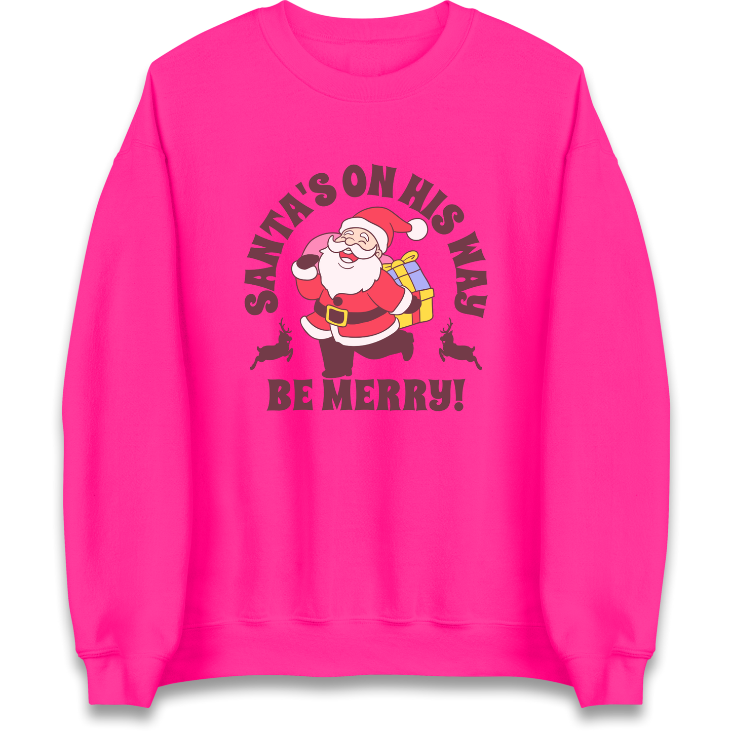 Santa's On His Way Christmas Sweatshirt