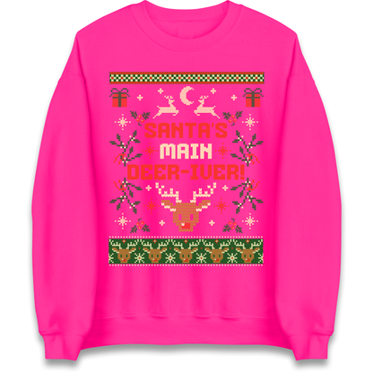 Santas Main Deer iver Christmas Sweatshirt